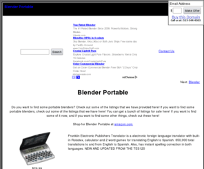 blenderportable.com: Blender Portable | Find Blenders Portable Here!
If you want to find some portable blenders, check out some of the listings that we have here!.