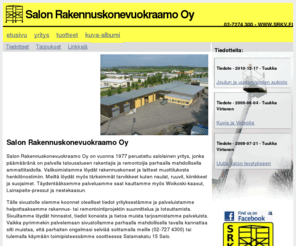 srkv.fi: Salon Rakennuskonevuokraamo Oy
Salon Rakennuskonevuokraamo OY