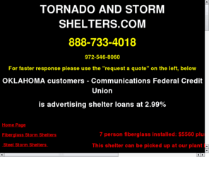 swpshelters.com: severe weather pods
storm shelters steel and fiberglass