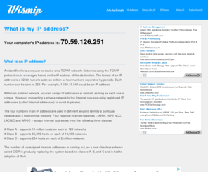 wismip.com: What is my IP address
