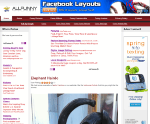 allfunny.net: Funny Pictures, Jokes, Pics, Avatars @ AllFunny.net - Home
Delivering fresh jokes, funny pictures, videos, photos, commercials, avatars... All thats funny on the net.