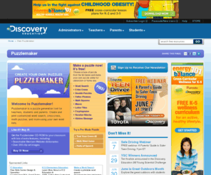 puzzlemaker.com: Free Puzzlemaker | Discovery Education
Discovery Education's Puzzlemaker provides teachers, students, and parents, the tools necessary to create crossword, puzzles, word search puzzles, mazes and more online!
