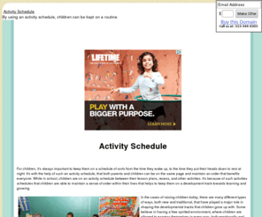 activityschedule.com: Activity Schedule: A resourceful activity schedule
By using an activity schedule, children can be kept on a routine.