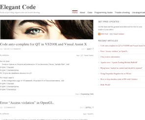 elegant-code.com: Elegant Code
A site focus on providing elegant codes and trouble shooting