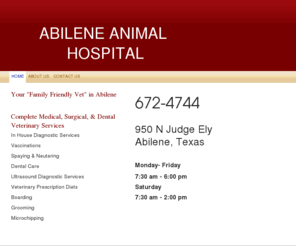 abileneanimalhospital.com: Abilene AnimalHospital - Home
Your "Family Friendly Vet" in Abilene