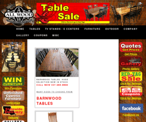 allwoodfurnitureinc.com: Handcrafted Cypress Furniture Specialilzing in Rustic Indoor and Outdoor Furniture | All Wood Furniture
The Leader in Louisiana Cypress Furniture. Rustic Tables, Hutches, Armoires. Large Selection or Custom Built to your specifications. Furniture to compliment any home.