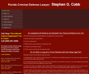 crestviewfloridacriminaldefenselawyers.com: Florida Criminal Defense Lawyer | Escambia, Santa Rosa, Okaloosa & Walton Counties
Cobb Criminal Defense Law Firm Is A Very Reputable And Well Established Florida Criminal Law Firm. Florida Criminal Lawyer Stephen G. Cobb is a specialist in criminal trial law. Destin Ft Fort Walton Navarre Gulf Breeze Pensacola Shalimar Nicevile Milton Crestview Mary Esther FL Florida.