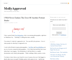 mollyapproved.com: Molly Dowdy Approved
It would probably actually...If I met him...Sometimes, it's a serious...tons of Libbey stories,...drive.  Since my husband...If you're like me,...My 75 year