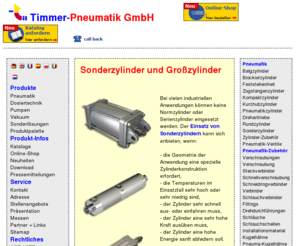 sonderzylinder.de: Sonderzylinder - Timmer-Pneumatik GmbH - Großzylinder - Zylinder
