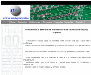 pcb-mexico.com: www.pcb-mexico.com pcb circuito impreso fabricacion
manufactura board printed circuit
PCB Fabricacion de tarjetas de circuito impreso, Servicios Tecnologicos Tres Rios. Mexico D.F.