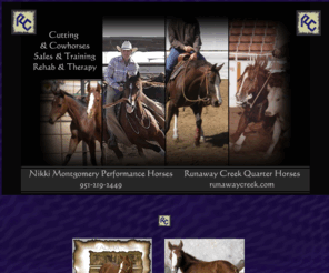 runawaycreek.com: Runaway Creek
Runaway Creek is a full service rehabilitation & breeding and training facility. Specializing in NCHA and NRCHA prospects, Runaway Creek is producing Southern California's superior performance horses.