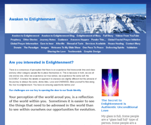 marydeioma.com: Awaken to Enlightenment
Enlightenment and Oneness are an essential yearning of every soul and why we exist.