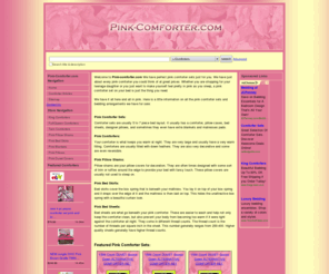 pink-comforter.com: Pink Comforter
Welcome to Pink-comforter.com We have perfect pink comforter sets just for you. We have just about every pink comforter you could think of at great prices.