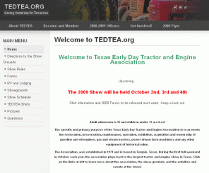 tedtea.org: Welcome to TEDTEA.org
Texas Early Day Tractor and Engine Association