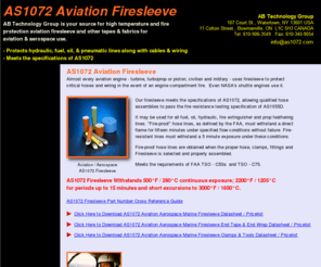 aerospacefiresleeve.com: Aviation and Aerospace Firesleeve AS1072 AS1055D
Aviation and Aerospace AS1072 Firesleeve Protection for Wire Cable and Hose