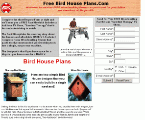 Bird House Woodworking Plans