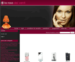 larosadeiventiprofumi.com: Vendita Profumi, Make Up, Cosmetici, Articoli Professionali per Parrucchieri, Articoli Professionali per Estetiste, Solingen, MaxFactor, L'Oreal,Narciso Rodriguez,Tester profumi,Costume National,Les Nereides
Vendita Profumi, Make Up, Cosmetici,Tester profumi, Articoli Professionali per Parrucchieri, Articoli Professionali per Estetiste, Solingen, MaxFactor, L'Oreal,<br> Narciso Rodriguez,Costume National,Les Nereides,Lancome,cartier,Chanel, Musk, Musc,Reminiscence,Roberto Cavalli,Old spice,