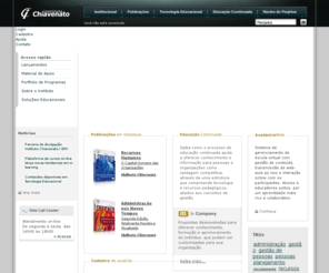 chiavenato.com.br: CECAD Online
Cursos on line com conteúdos ministrados pelo Instituto Chiavenato de Educação