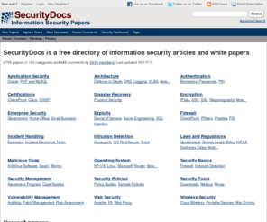policydocs.com: {LANG_NAVORIGIN}
Directory of information security articles, white papers, and documents