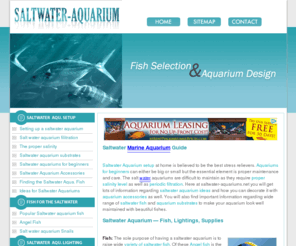 saltwater-aquariums.net: Salt Water Aquariums
at saltwater-aquariums.net, you will all the information related to the installation and maintenance of saltwater aquariums. With us you will find information on the angel fish for saltwater aquariums