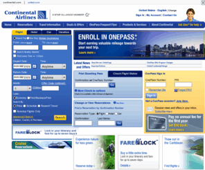 continentalairlines.com: Continental Airlines - Airline Tickets, Vacations Packages, Travel Deals, and Company Information on continental.com
Continental Airline Ticket Reservation, Find all current Continental flight information online, check flight status or book an online airline ticket reservation.