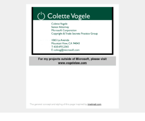 imetcolette.com: Vogelelaw.com - Website of Colette Vogele, Esq.
My professional website.