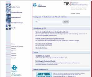 tib24.org: TIB Hannover: Katalogsuche - In den Beständen der TIB suchen (GetInfo)
Deutsche Zentrale Fachbibliothek für Technik, Architektur, Chemie, Informatik, Mathematik, Physik. Dokumentlieferung für Fachliteratur aus Technik und Naturwissenschaften.