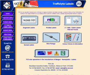 traffolyte.com: ! TCE - UK Manufacturer of Traffolyte Engraved Labels.
! Traffolyte Engraved Labels UK