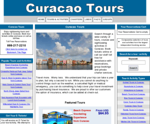 curacaotours.org: Curacao Tours - Enjoy the Sights in Curacao - Curacao Tours, Curacao Sightseeing
Curacao sightseeing tours and attractions.  Reserve tickets online and save on all sightseeing activities and things to do in Curacao.  Order online or call us toll-free at 800-208-4421.