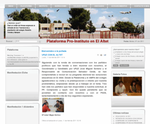 plataformapro-institutoenelaltet.es: Bienvenidos a la portada
Web reivindicativa para la creación de un Instituto de Secundaria publico en El Altet