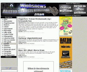 wighsnews.se: WighsNews.se - Sveriges Snabbaste Nyhetsmedia
Wighsnews.se med de senaste nyheterna, vädret, åsknedslag och satellitbilder - direkt i din dator