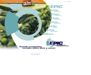 epic-spain.com: epic spain
Investigacion epidemiologica sobre dieta, nutricion y cancer. Estudio de cohorte prospectivo, relaciondieta y cnecre. Mujeres y hombres volunatrios entre los 35 y 70 de cinco comunidades autonomas, Investigacion epidemiologica sobre dieta, nutricion y cancer. Estudio de cohorte prospectivo, relacion dieta y cnecre. Mujeres y hombres volunatrios entre los 35 y 70 de cinco comunidades autonomas.