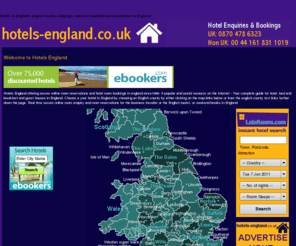 hotels-england.co.uk: hotels in England
Hotels in England, with fast clickable maps to the regions, towns and cities of England.