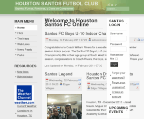 houston-santosfc.com: Welcome to Houston Santos FC Online
Houston Santos FC! - Espiritu, Fuerza, Fortaleza, y Casta de Compeones.