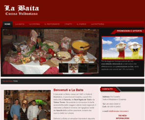 labaita-ristorante.it: Ristorante a Caserta con parco, cucina tipica, maneggio, area pic nic, fattoria
Il ristorante La Baita è a Valle di Maddaloni, in provincia di Caserta, propone piatti tipici della cucina valdostana