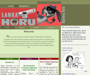 lankahoru.com: Lanka Horu.com
Every thing about srilankan robbers and srilankanhoru