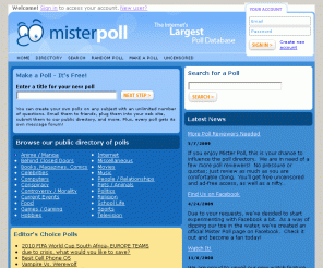 Are mister polls search Sorry, mister polls search consider