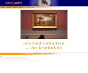 viewcentrix.com: viewCentrix Homepage - Welcome to viewCentrix.com
Welcome to viewCentrix. viewCentrix develops leading-edge data visualization and business intelligence solutions.
