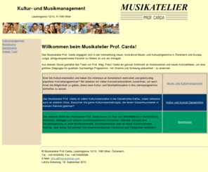 musikatelier.com: Prof.Carda
Musik- und Kulturmanagement, Kursort Danielmuehle