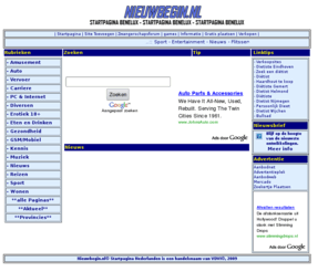 nieuwbegin.nl: NieuwBegin StartPagina Nederland
NieuwBegin StartPagina Nederland biedt u als bezoeker een overzichtelijk pagina met diverse rubrieken vol met links.