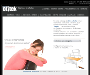 ofitek.com: Ofitek, Mobiliario para Oficinas. Muebles, Sillas, Sillones, Mamparas y Sistemas Modulares de Trabajo
Mobiliario y Accesorios para Oficinas Modernas y Prácticas