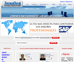 tecnodesk.com: TecnoDesk
La libertad de elegir al profesional SAP donde quiera que se encuentre. TecnoDesk, es una plataforma novedosa centrada en brindar servicios de Consultoría y Soporte SAP. 