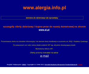 alergia.info.pl: domeny dla Twoje witryny - dzierżawa, sprzedaż
