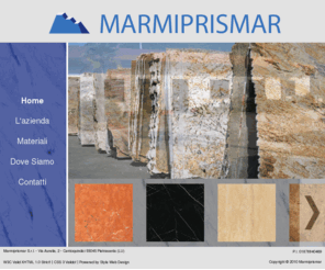 marmiprismar.com: Vendita Marmi | Graniti | Pietre | Marmiprismar Srl | Versilia
Marmiprismar Srl, l'azienda in Versilia che si occupa di: marmi, graniti, travertini. Vendita di materiali nel settore lapideo. 