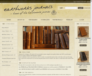 earthworksjournals.co.uk: Earthworks Journals
Earthworks Journals, home of the handmade journal. Finest leathers and 100% recycled paper, all made in Northampton, England. Many hand tooled designs. Custom designs and personalisation available.