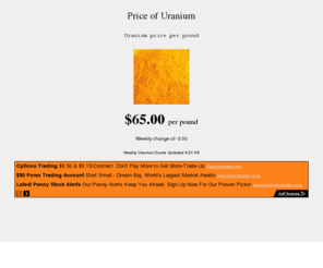 quoteuranium.com: Uranium Prices, Uranium Trading
Uranium price quote page