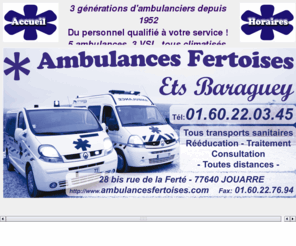 ambulancesfertoises.com: Bienvenue chez les AMBULANCES FERTOISES - 01.60.22.03.45
