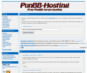 mypunbb.com: Free PunBB/FluxBB Forum Hosting / Index
Welcome to PunBB-Hosting! We offer free, quality hosting of PunBB/FluxBB forums. Free PunBB/FluxBB Forum Hosting / Index