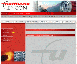 unitherm.co.at: Unitherm Cemcon
Unitherm Cemcon Feuerungsanlagen, Rotary kiln burners, M.A.S. Burner, Fuel supply systems, Burner automation, Hot gas generators