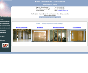 karinschrell.de: Mobile Trennwände für Konferenzräume
Lieferprogramm: Mobile Trennwände für Konferenzräume.